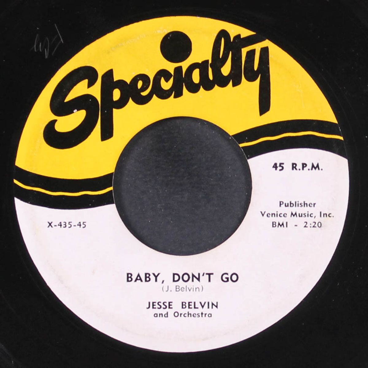 baby, don't go / confusin' blues by JESSE BELVIN