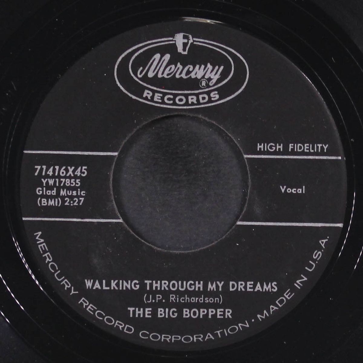 walking through my dreams / someone watching over you by BIG BOPPER