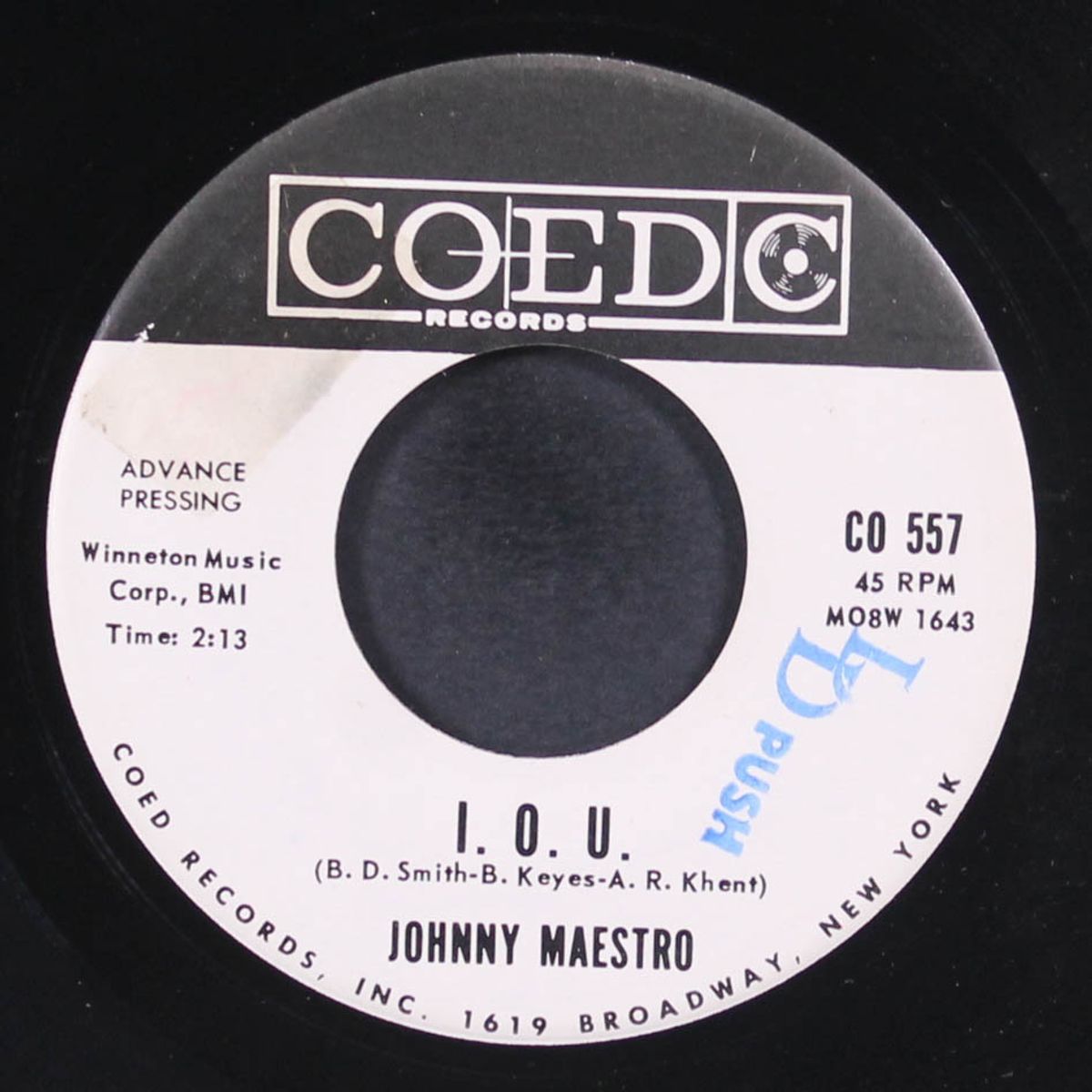 the way you look tonight / i.o.u. by JOHNNY MAESTRO
