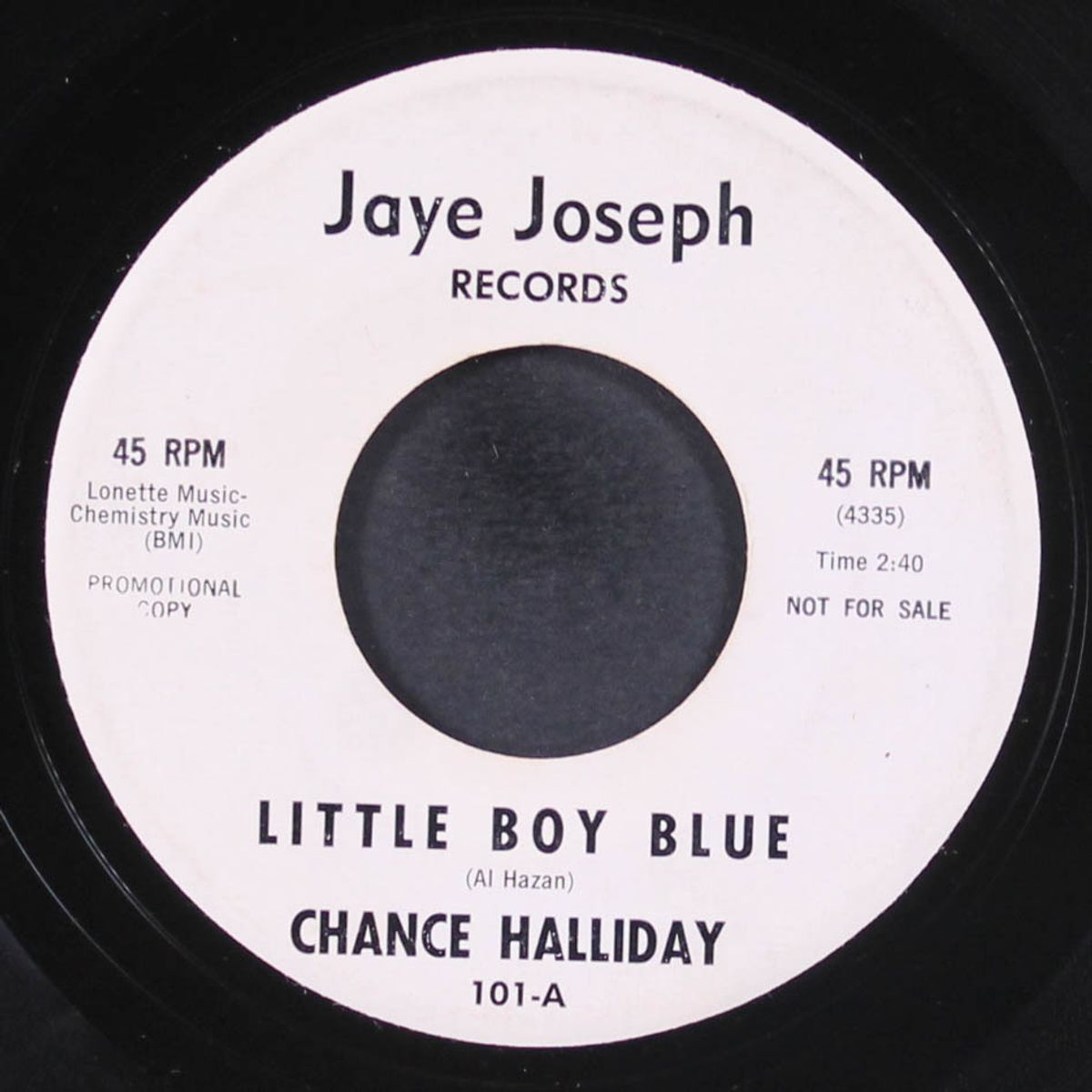 little boy blue / just a friend by CHANCE HALLIDAY