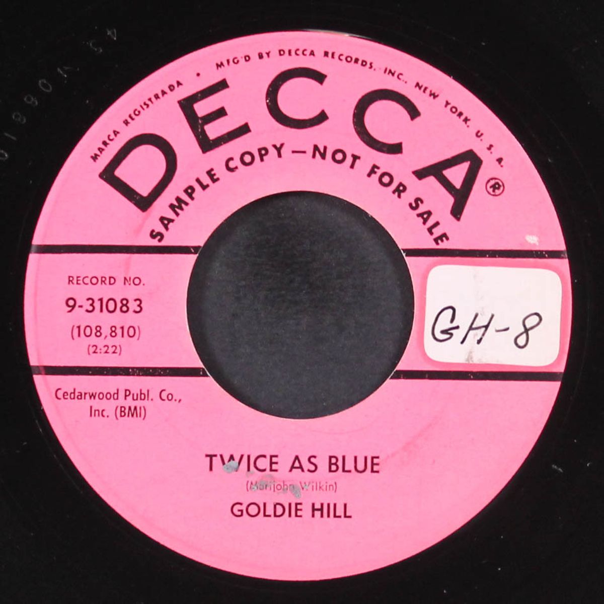 twice as blue / living alone by GOLDIE HILL