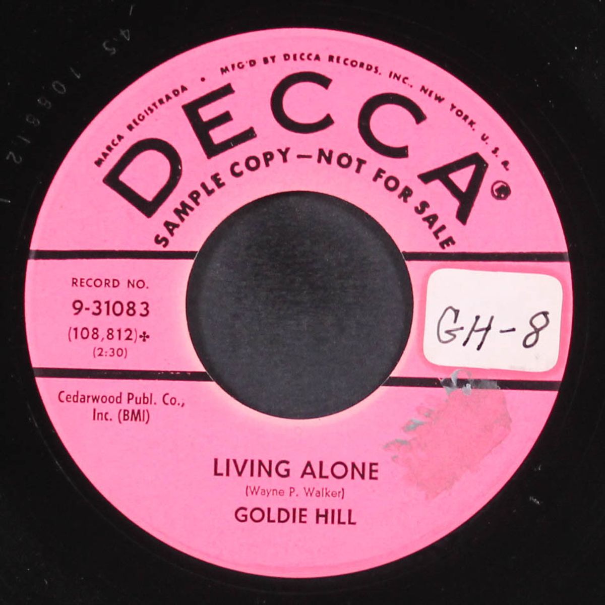 twice as blue / living alone by GOLDIE HILL