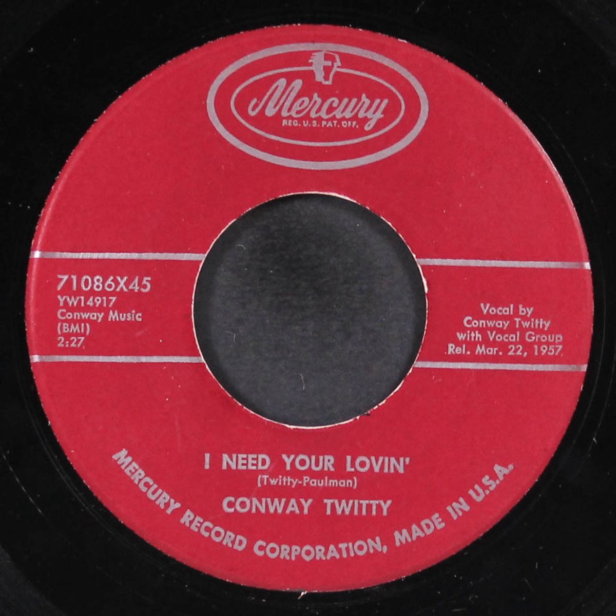 born to sing the blues / i need your lovin' by CONWAY TWITTY