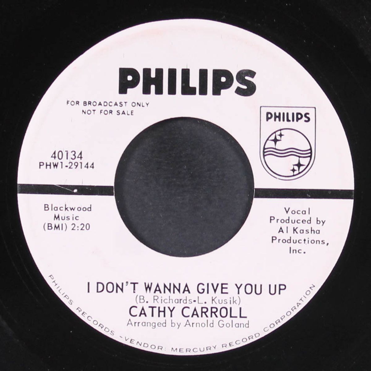 that's how it'll be / i don't wanna give you up by CATHY CARROLL