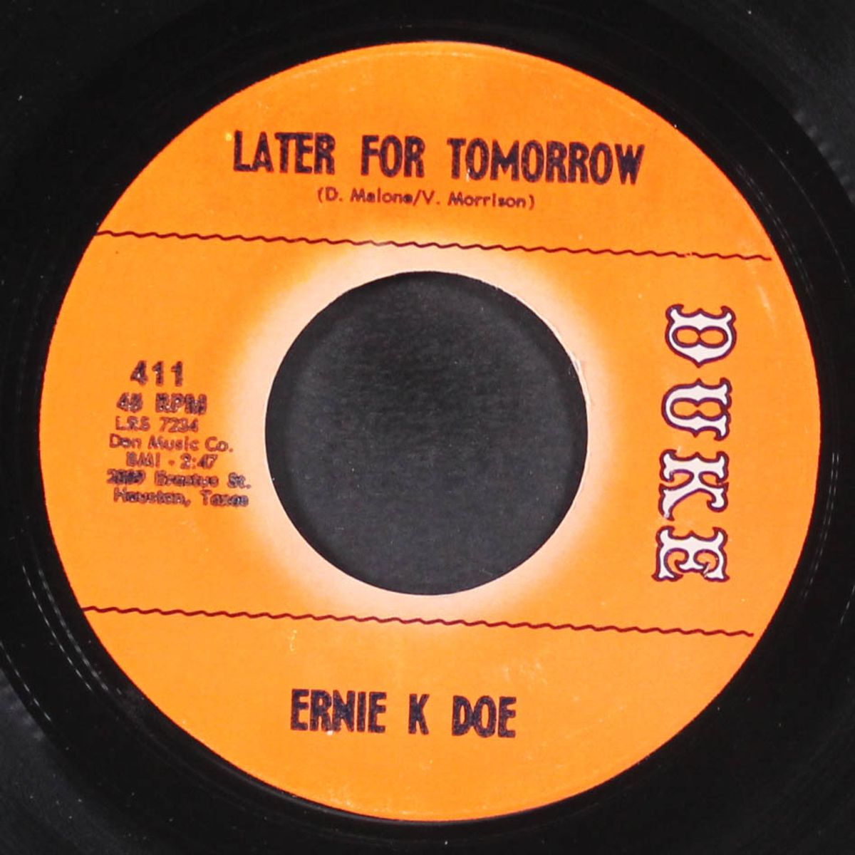 dancin' man / later for tomorrow by ERNIE K-DOE