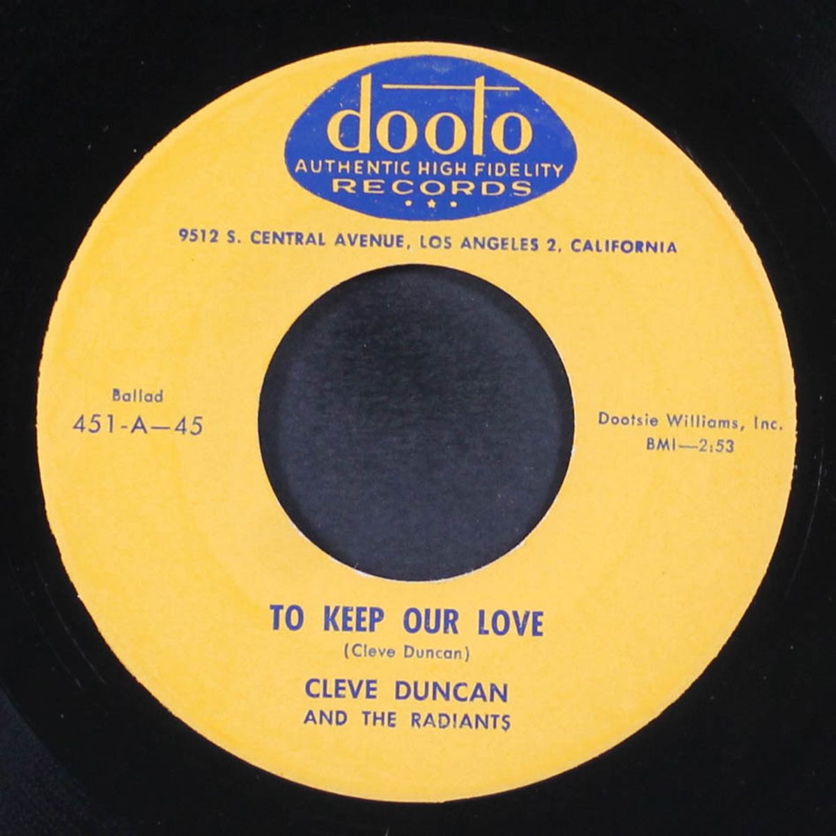 to keep our love / i'm betting my heart by CLEVE DUNCAN & RADIANTS