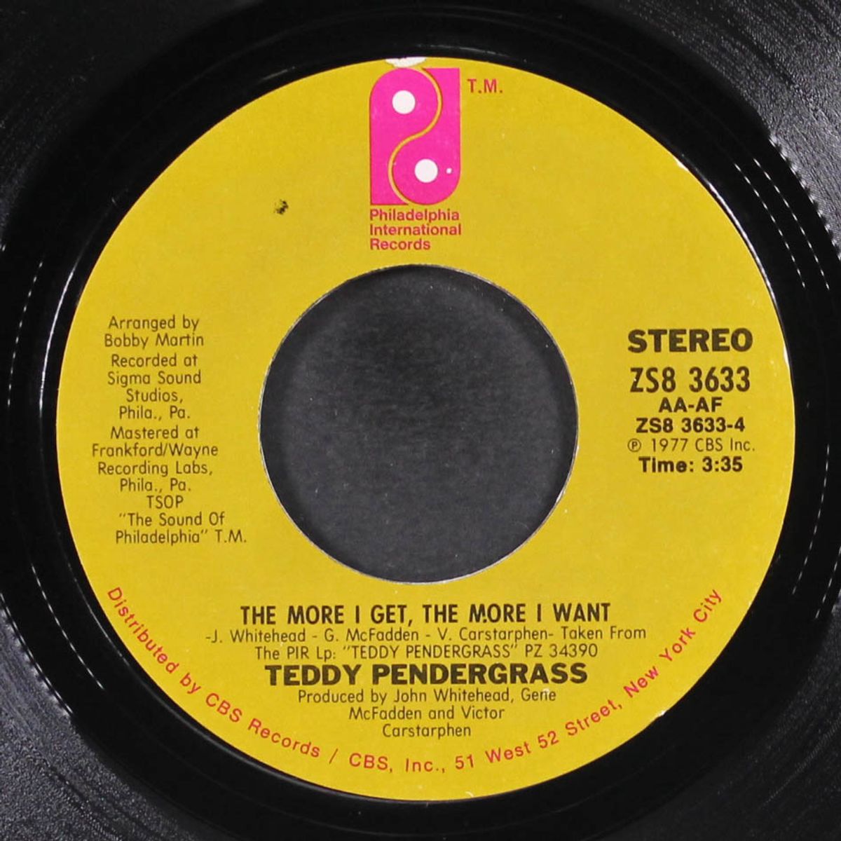 the whole town's laughing at me / the more i get, the more i want by TEDDY PENDERGRASS