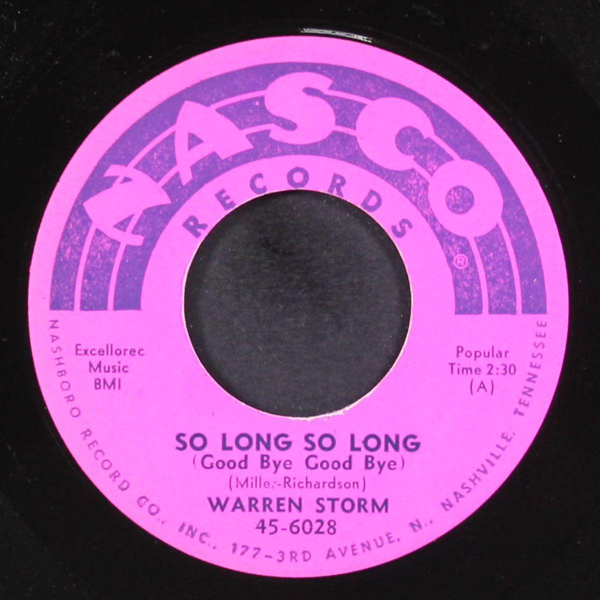 so long so long / i've got my heart in my hand by WARREN STORM