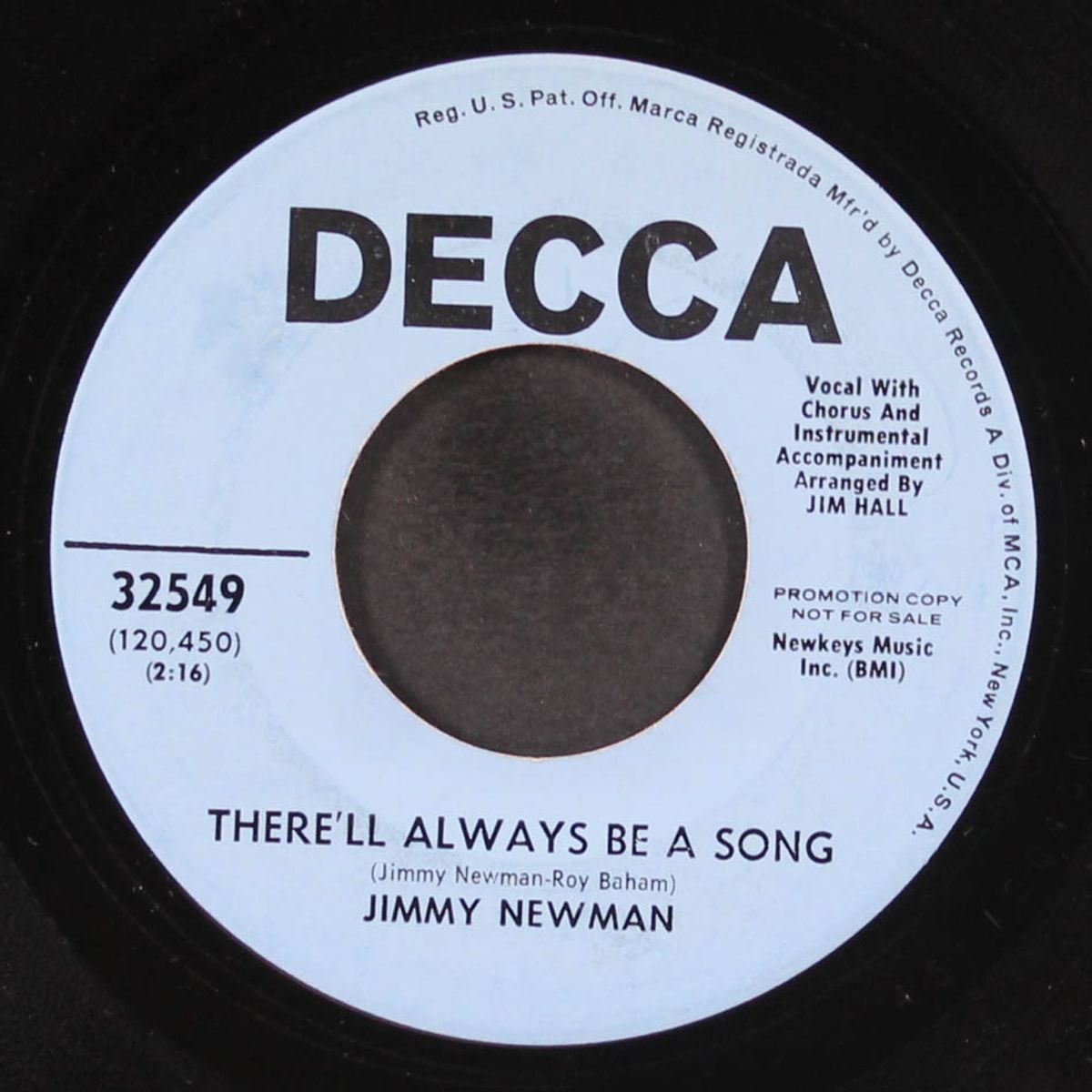 three / there'll always be a song by JIMMY NEWMAN