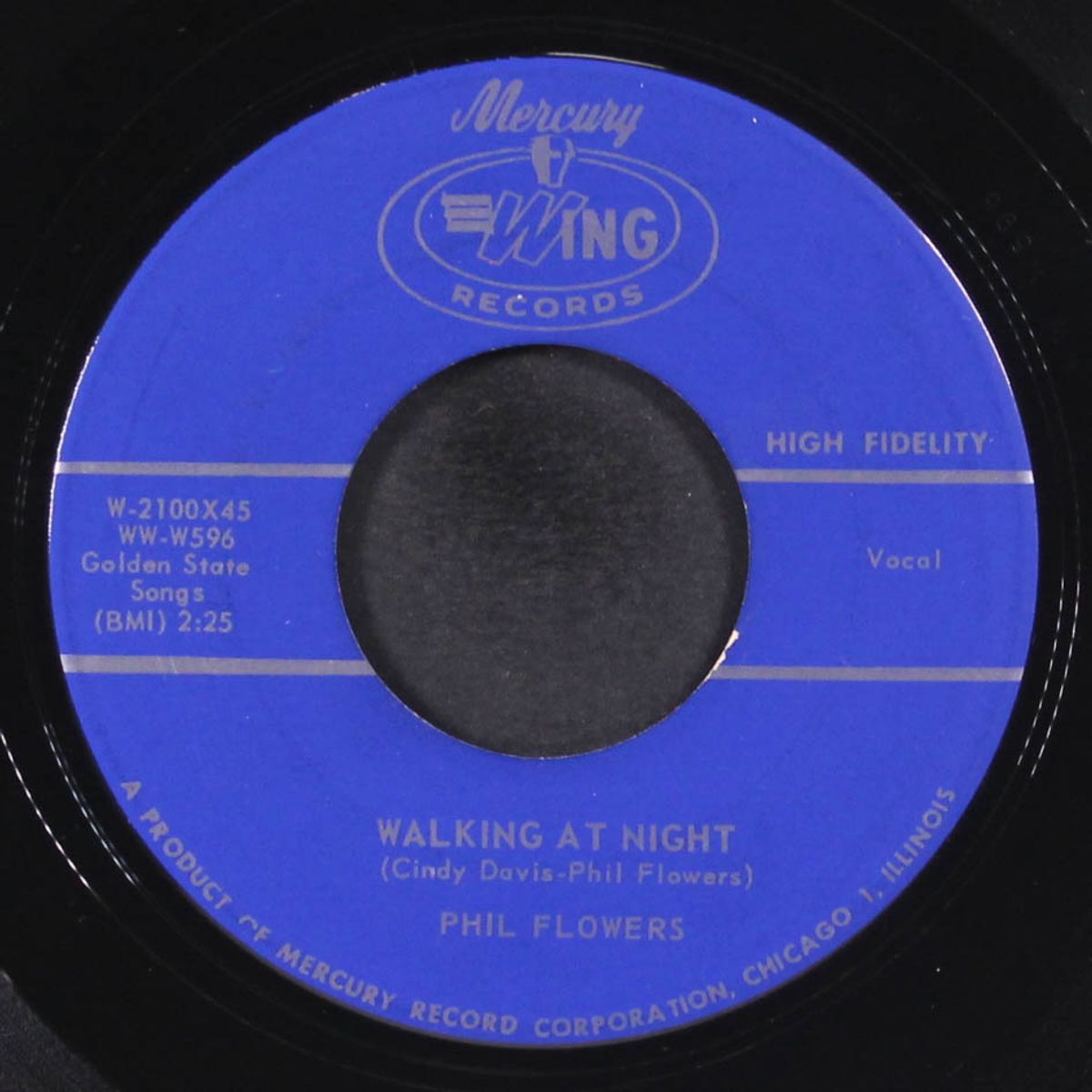 no kissin' at the hop / walking at night by PHIL FLOWERS
