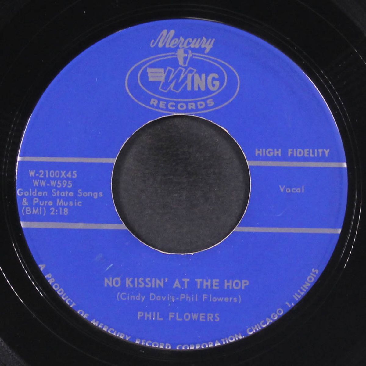 no kissin' at the hop / walking at night by PHIL FLOWERS