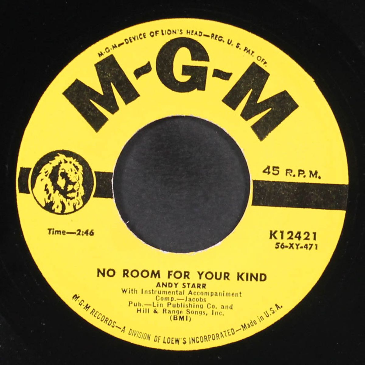 no room for your kind / one more time by ANDY STARR