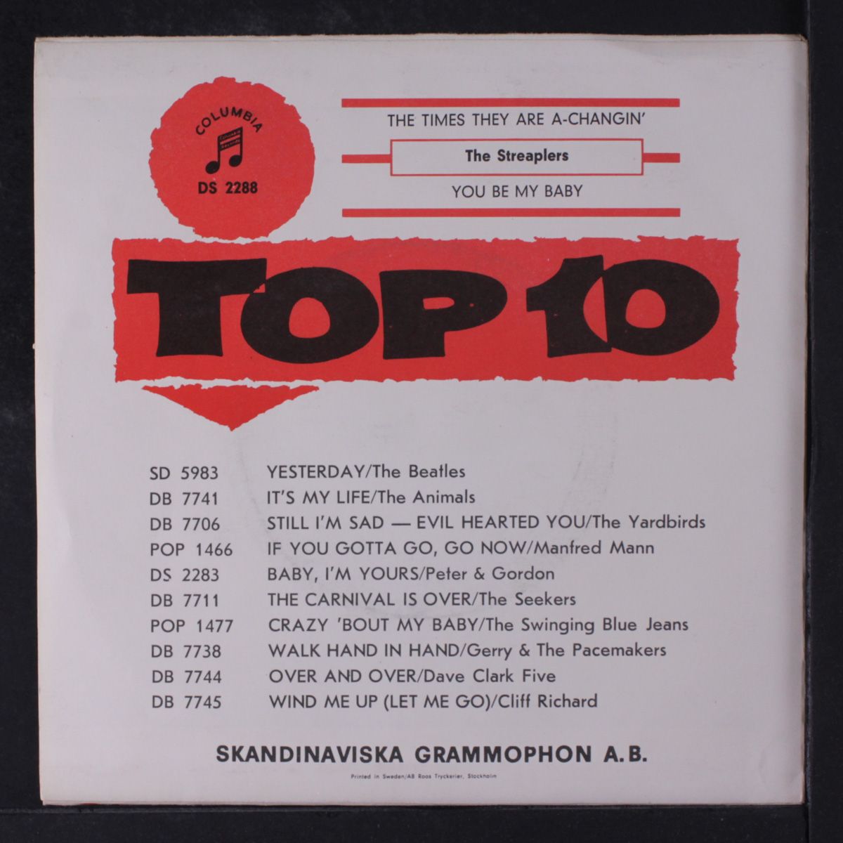 the times they are a changin' / you be my baby by STREAPLERS