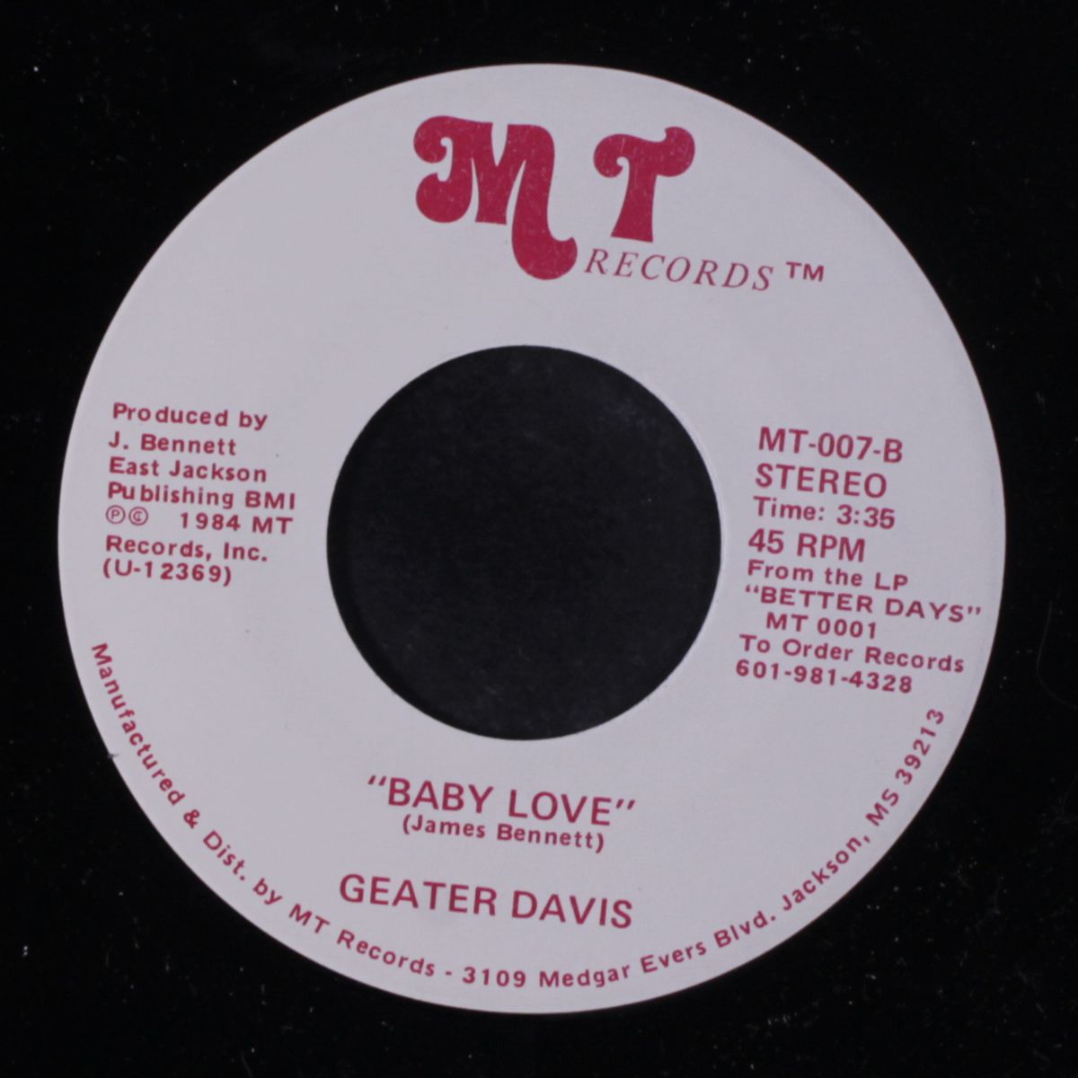 go your way / baby love by GEATER DAVIS