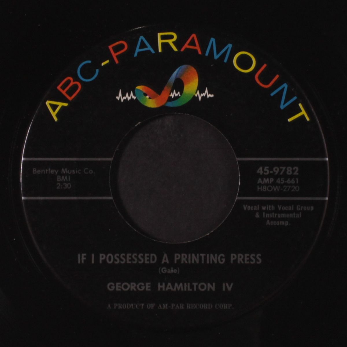 if i possessed a printing press by GEORGE HAMILTON IV