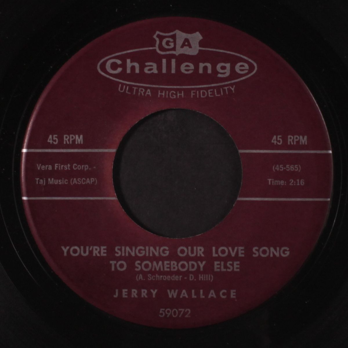 king of the mountain / you're singing our love song to somebody else by JERRY WALLACE