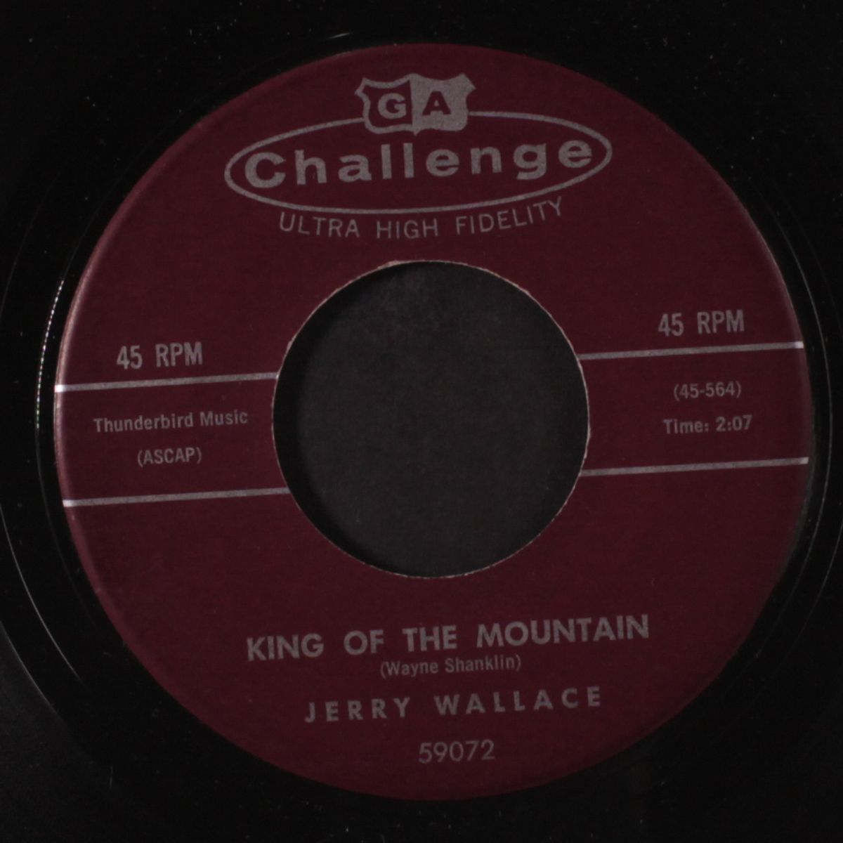king of the mountain / you're singing our love song to somebody else by JERRY WALLACE