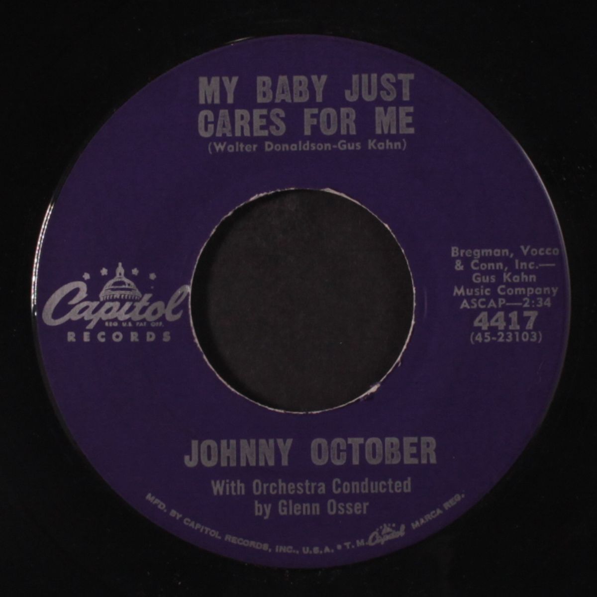 uh-huh / my baby just cries for me by JOHNNY OCTOBER