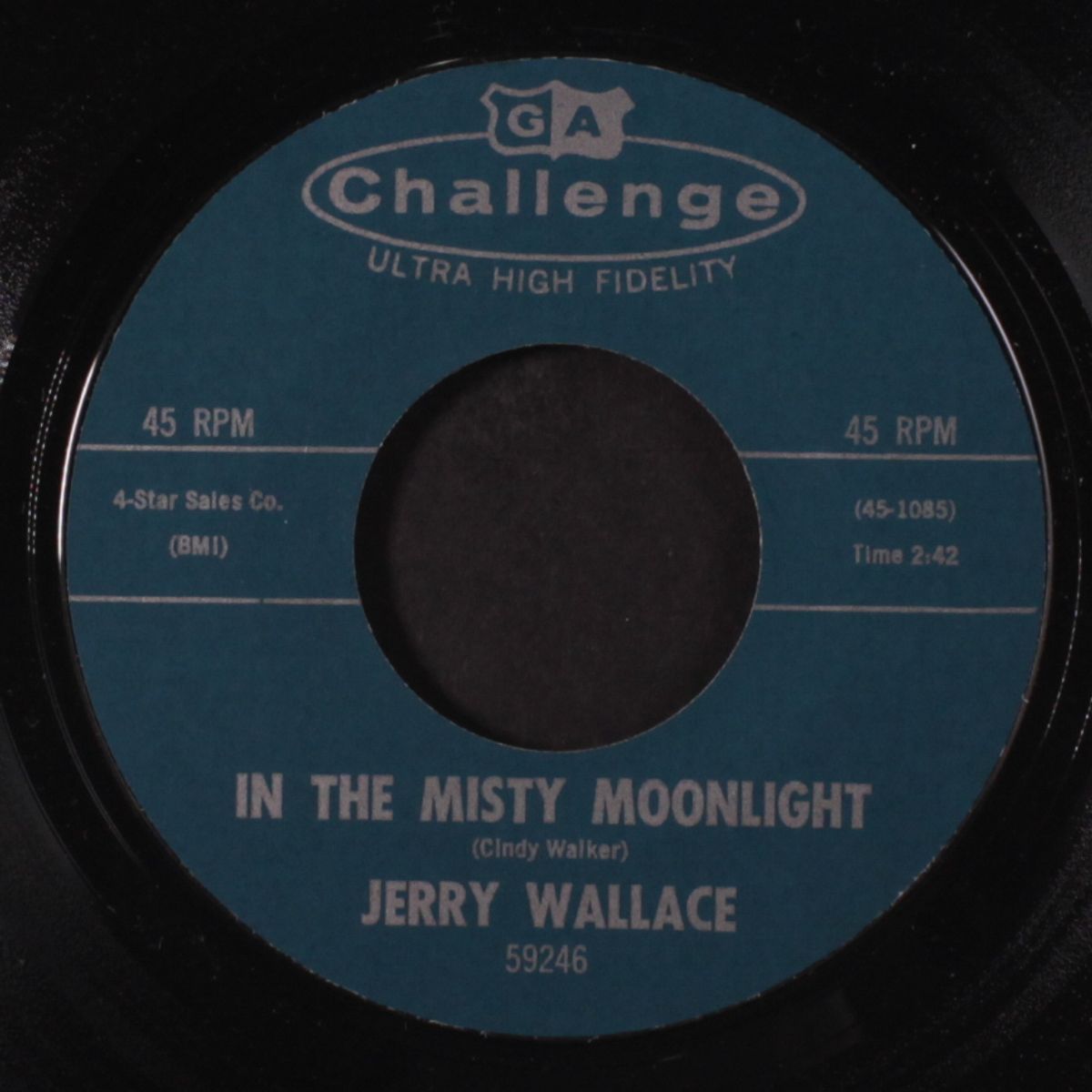 in the misty moonlight / cannon ball by JERRY WALLACE / SOUL SURFERS