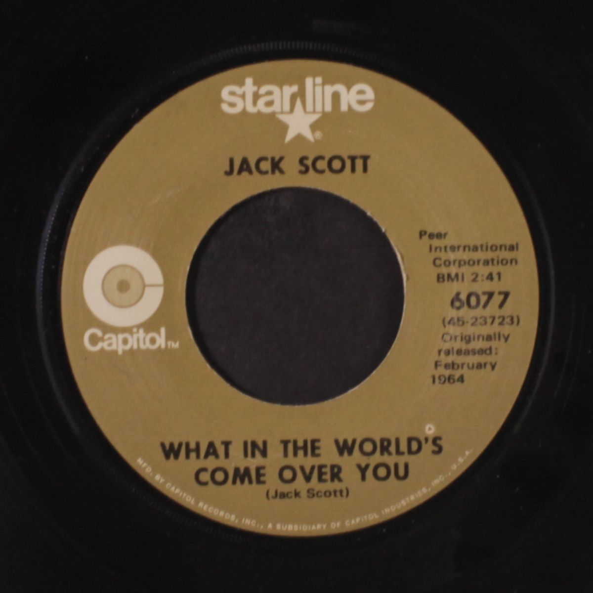 burning bridges / what in the world's come over you by JACK SCOTT