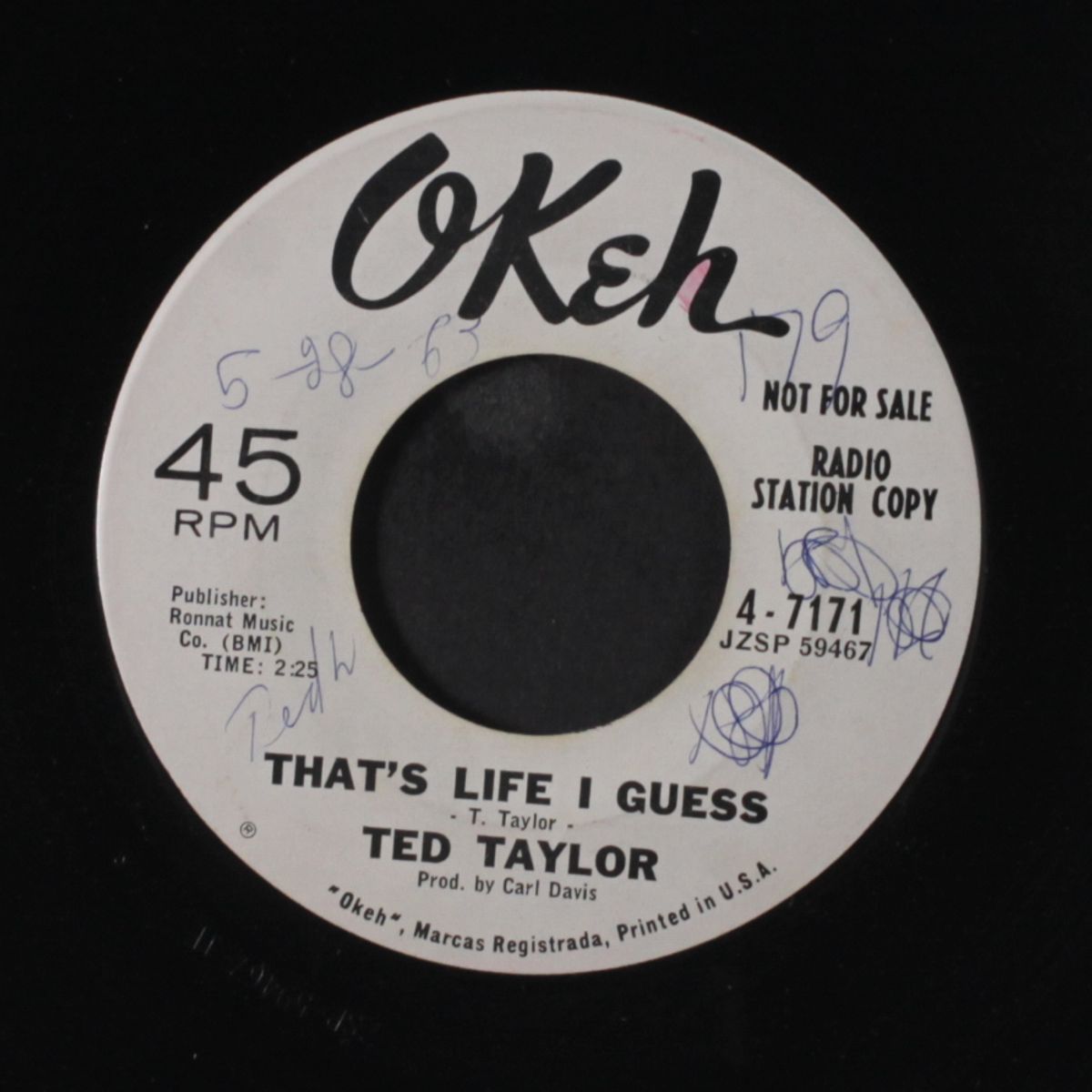 that's life i guess / be ever wonderful by TED TAYLOR