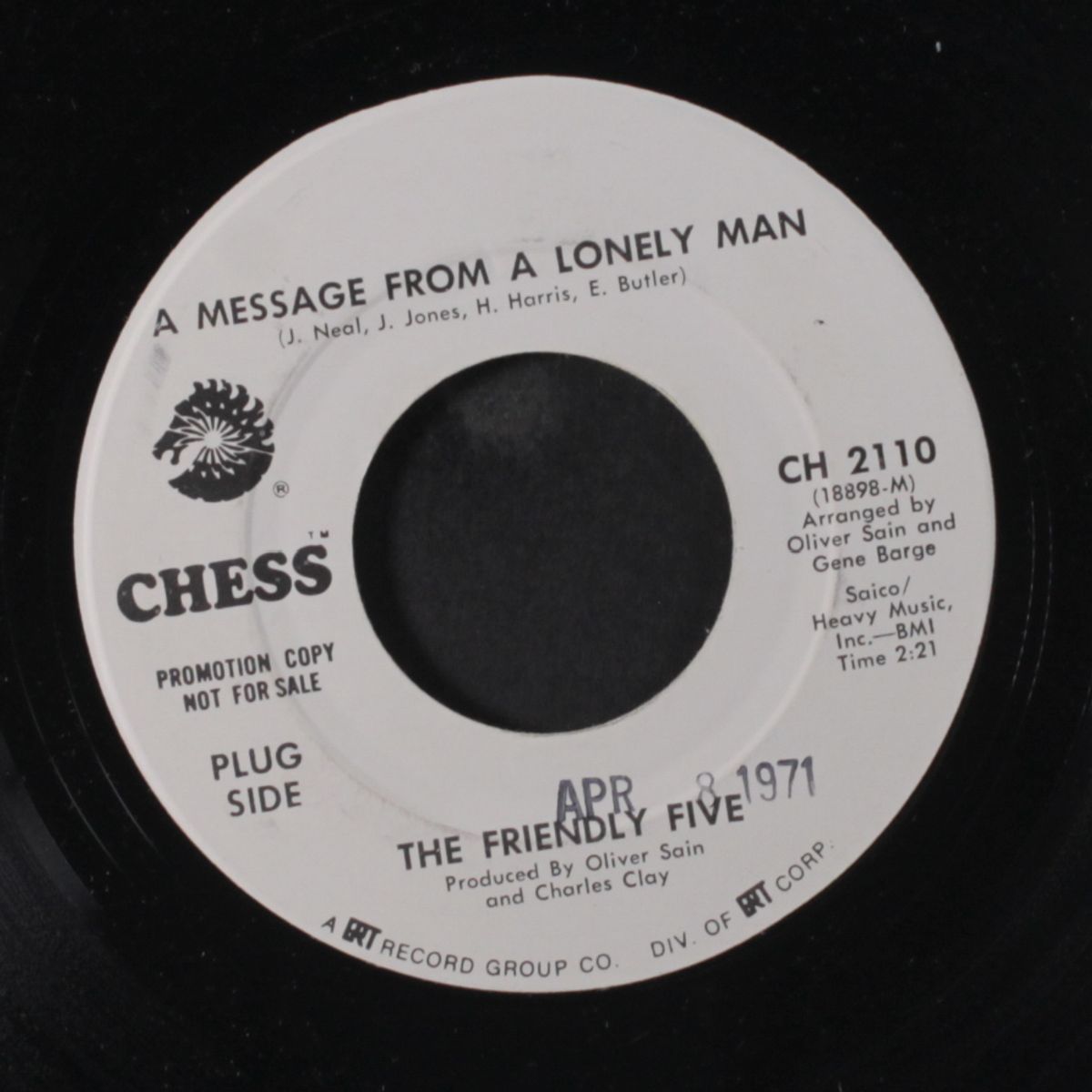 two can do / message from a lonely man by FRIENDLY FIVE