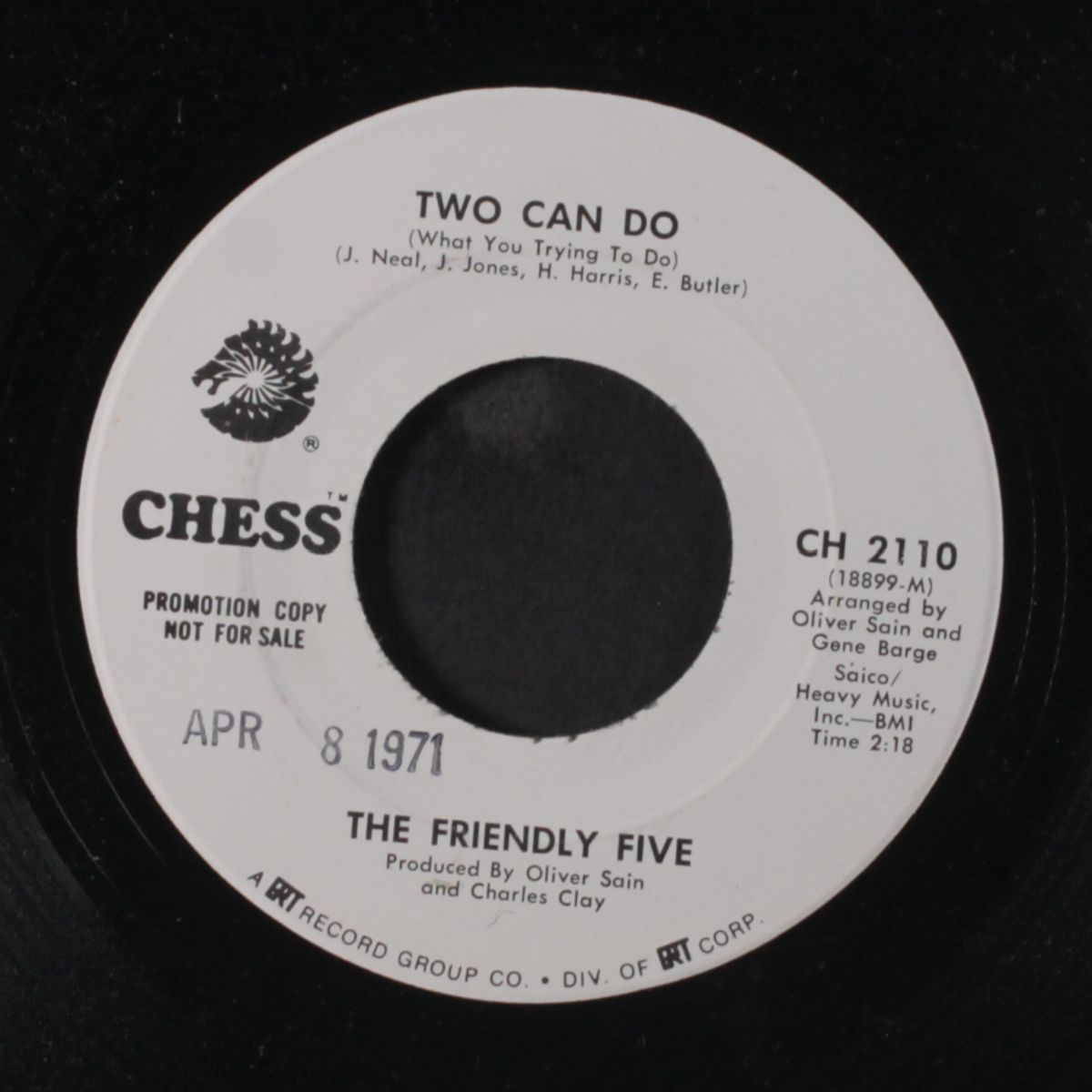 two can do / message from a lonely man by FRIENDLY FIVE