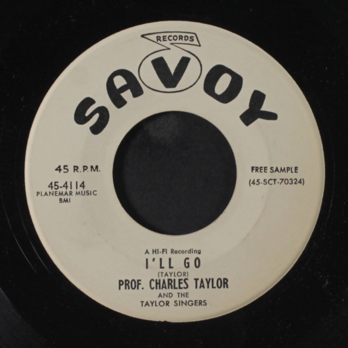 i'll go by PROF. CHARLES TAYLOR & TAYLOR SINGERS