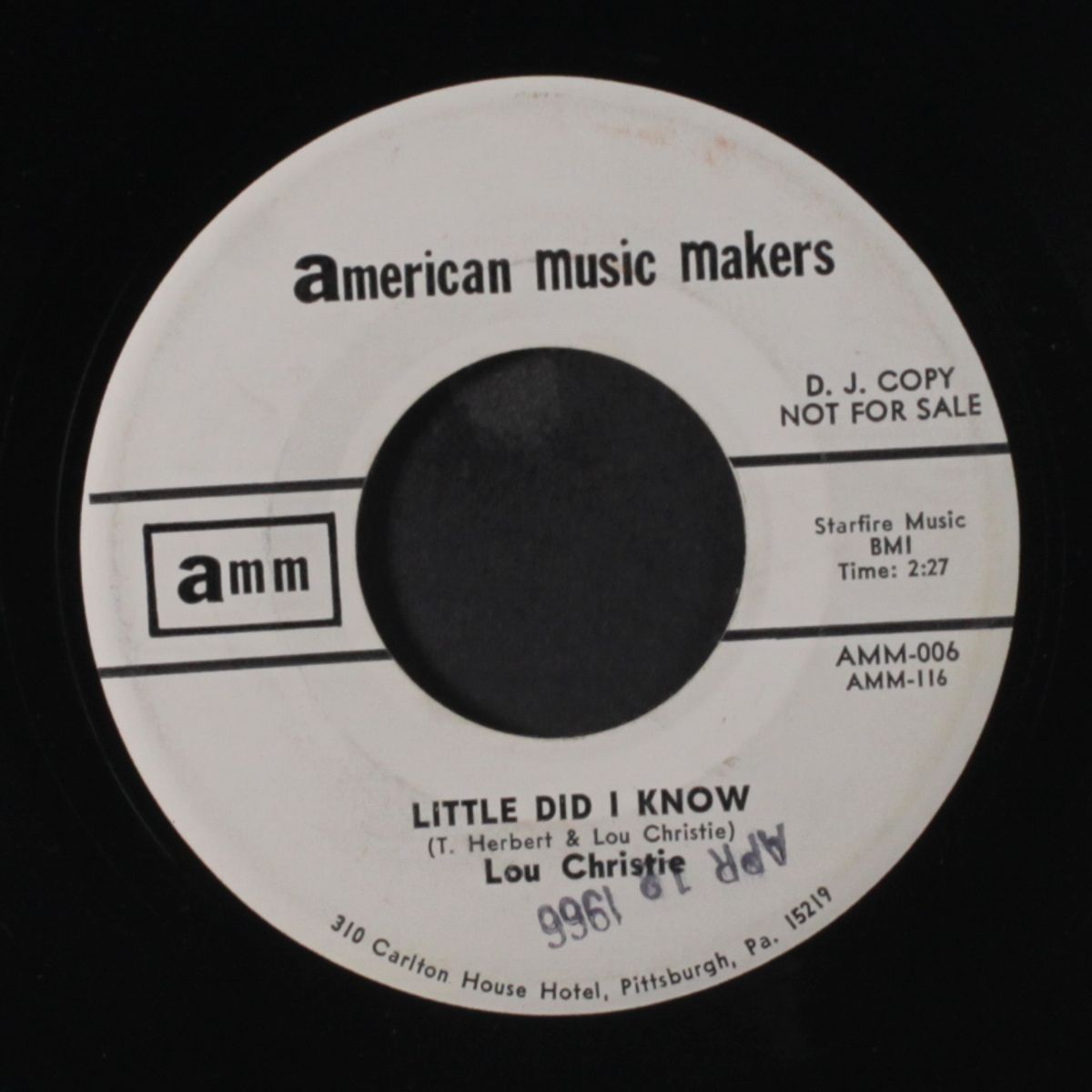 the jury / little did i know by LOU CHRISTIE