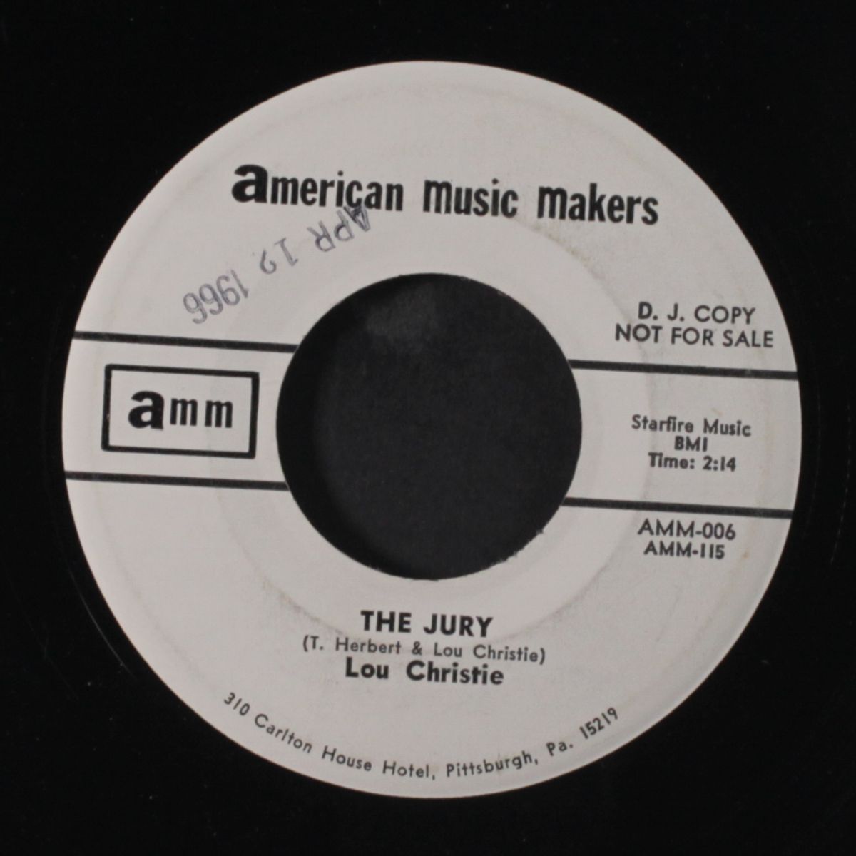 the jury / little did i know by LOU CHRISTIE