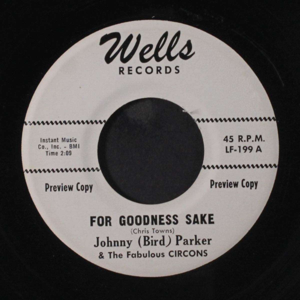for goodness sake / beach time u.s.a. by JOHNNY (BIRD) PARKER & CIRCONS
