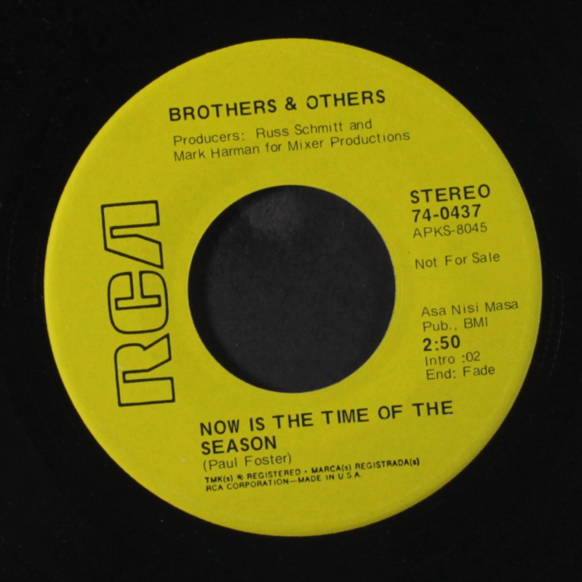 now is the time of the season / if love was like a river by BROTHERS & OTHERS