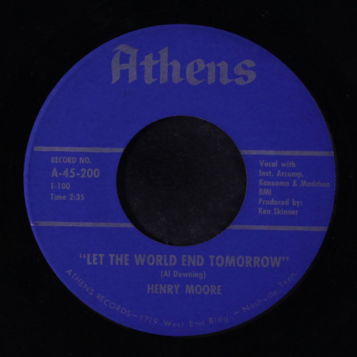 she's a lover / let the world end tomorrow by HENRY MOORE