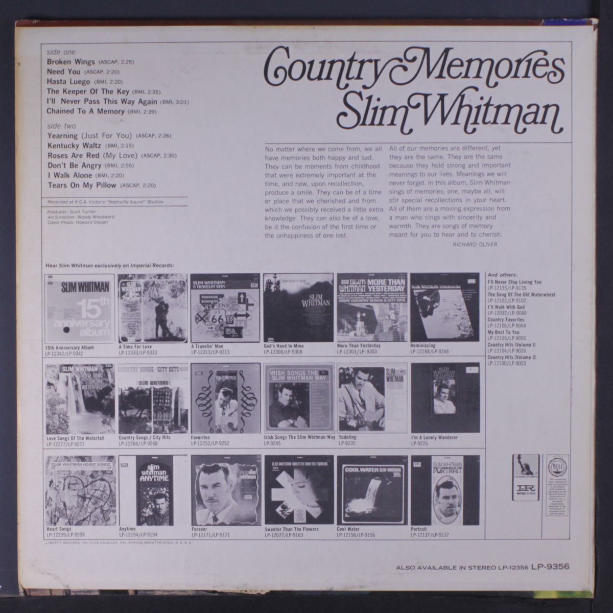 country memories by SLIM WHITMAN