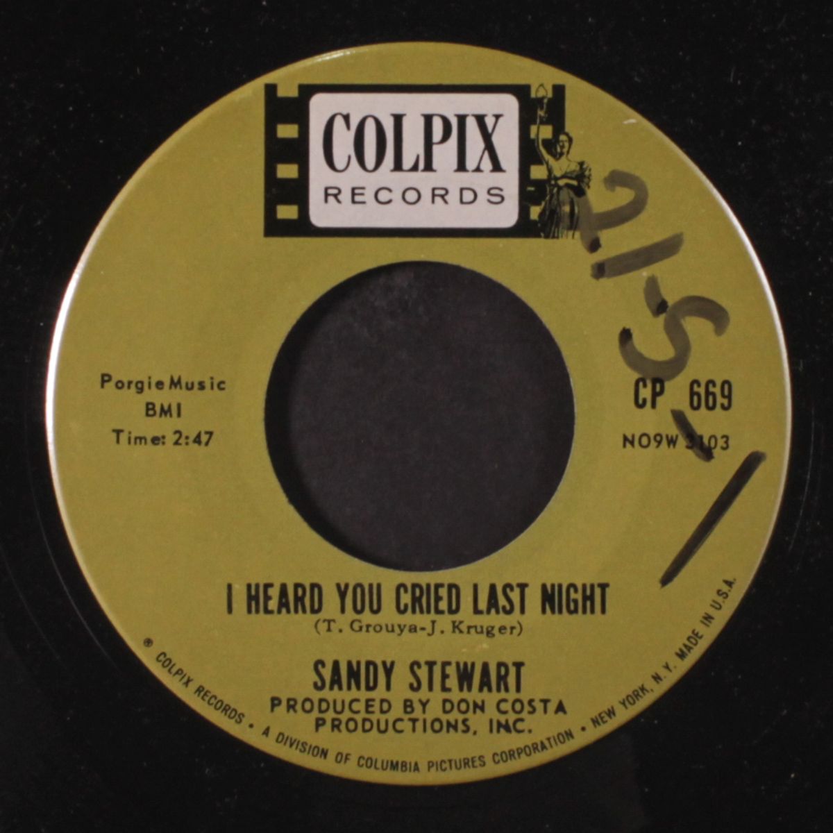 my coloring book / i heard you cried last night by SANDY STEWART