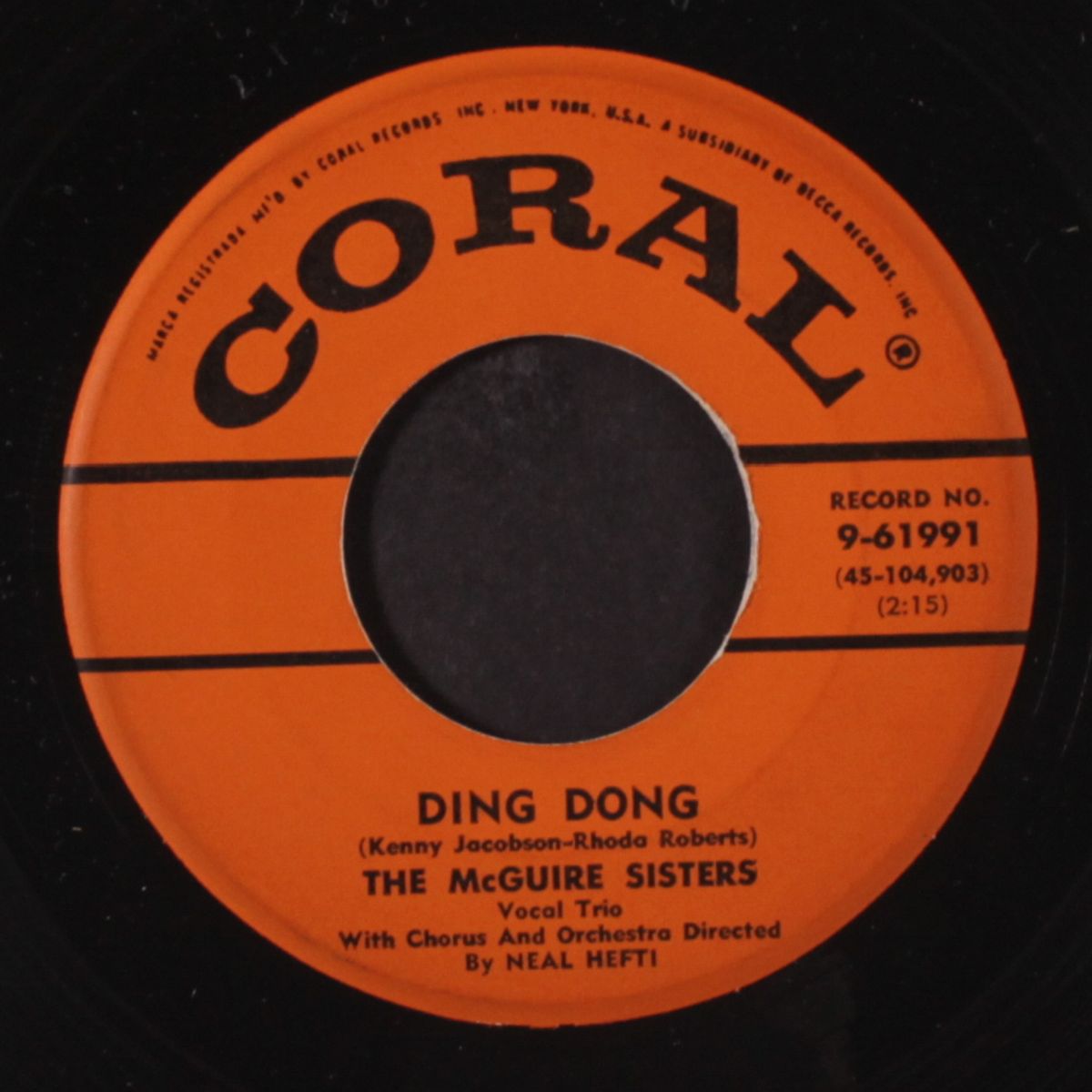 ding dong / since you went away to school by MCGUIRE SISTERS