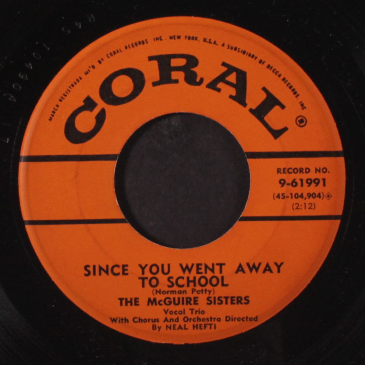 ding dong / since you went away to school by MCGUIRE SISTERS