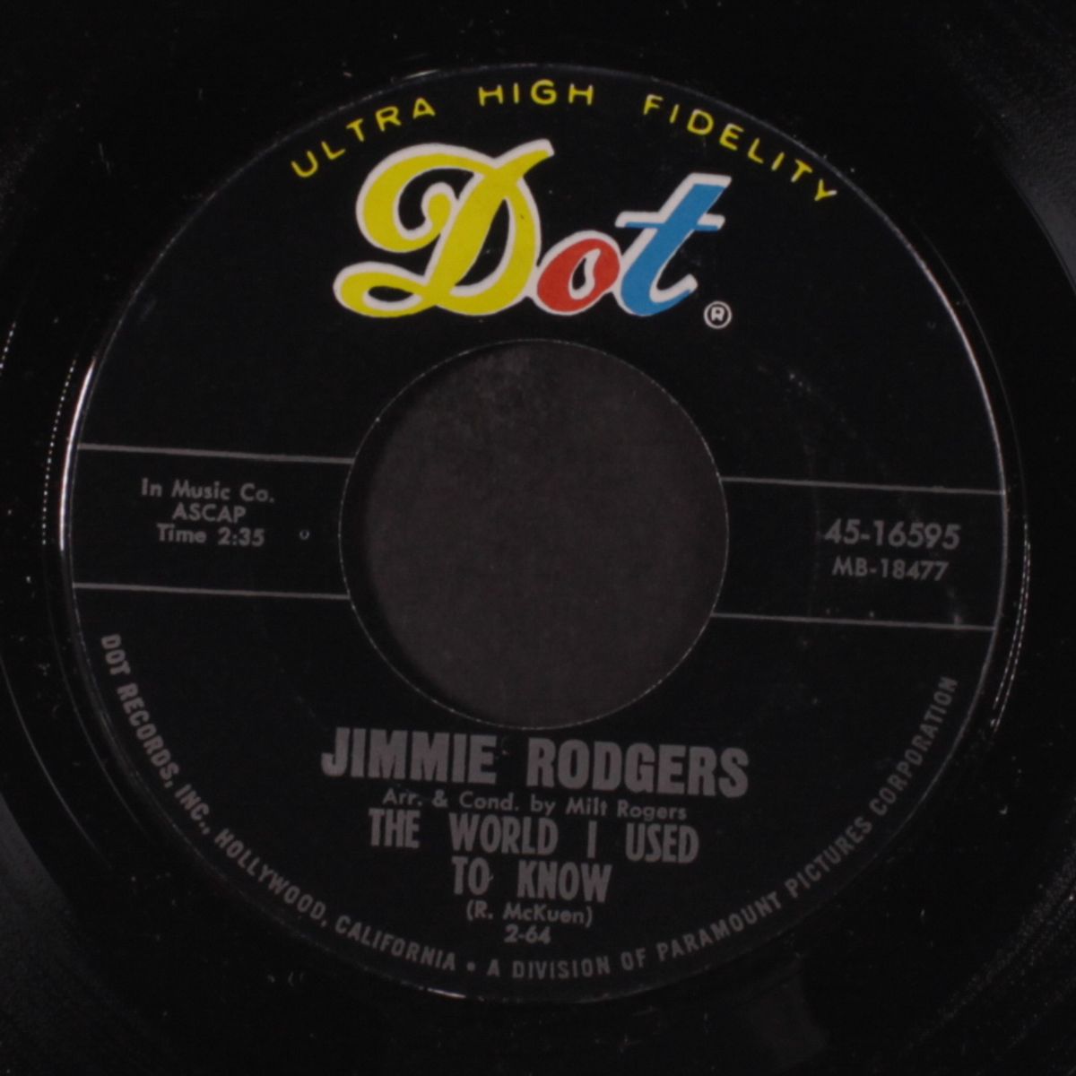 the world i used to know / i forgot more than you'll ever know by JIMMIE RODGERS