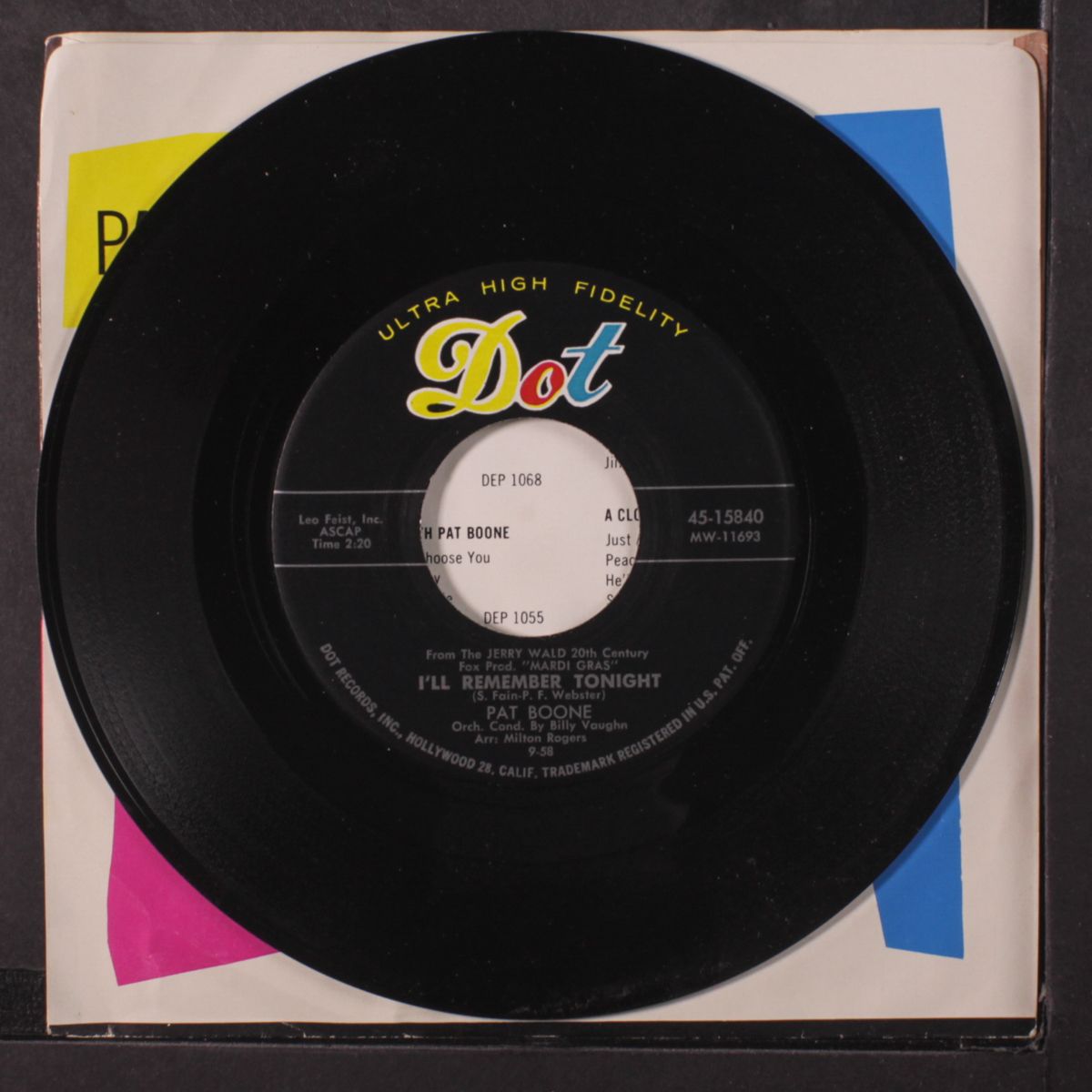 i'll remember tonight by PAT BOONE