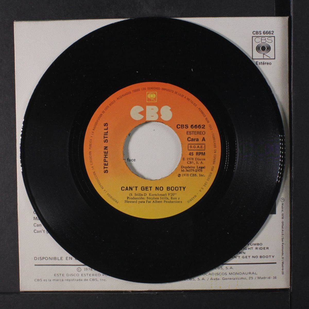can't get no booty / lowdown by STEPHEN STILLS