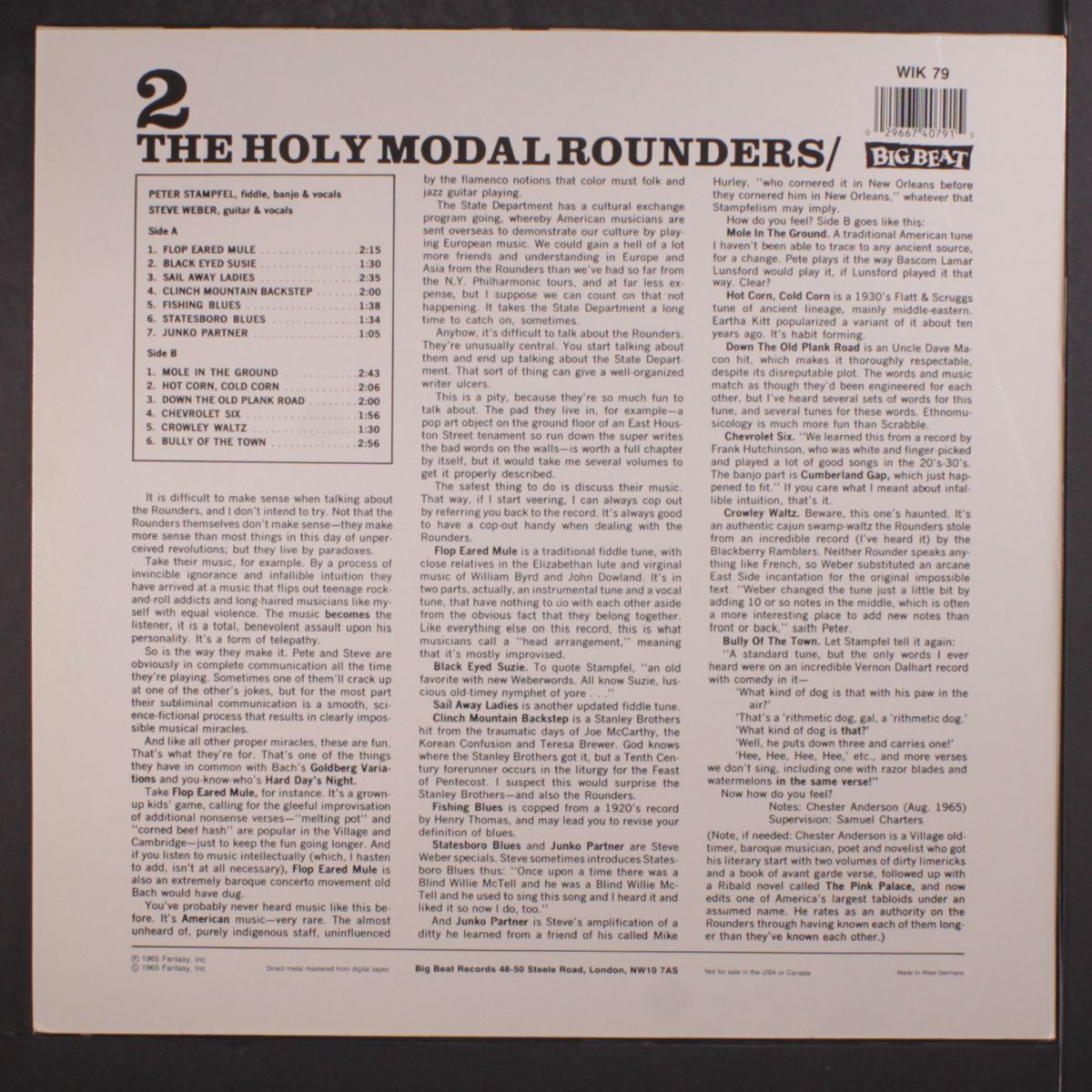 holy modal rounders 2 by HOLY MODAL ROUNDERS