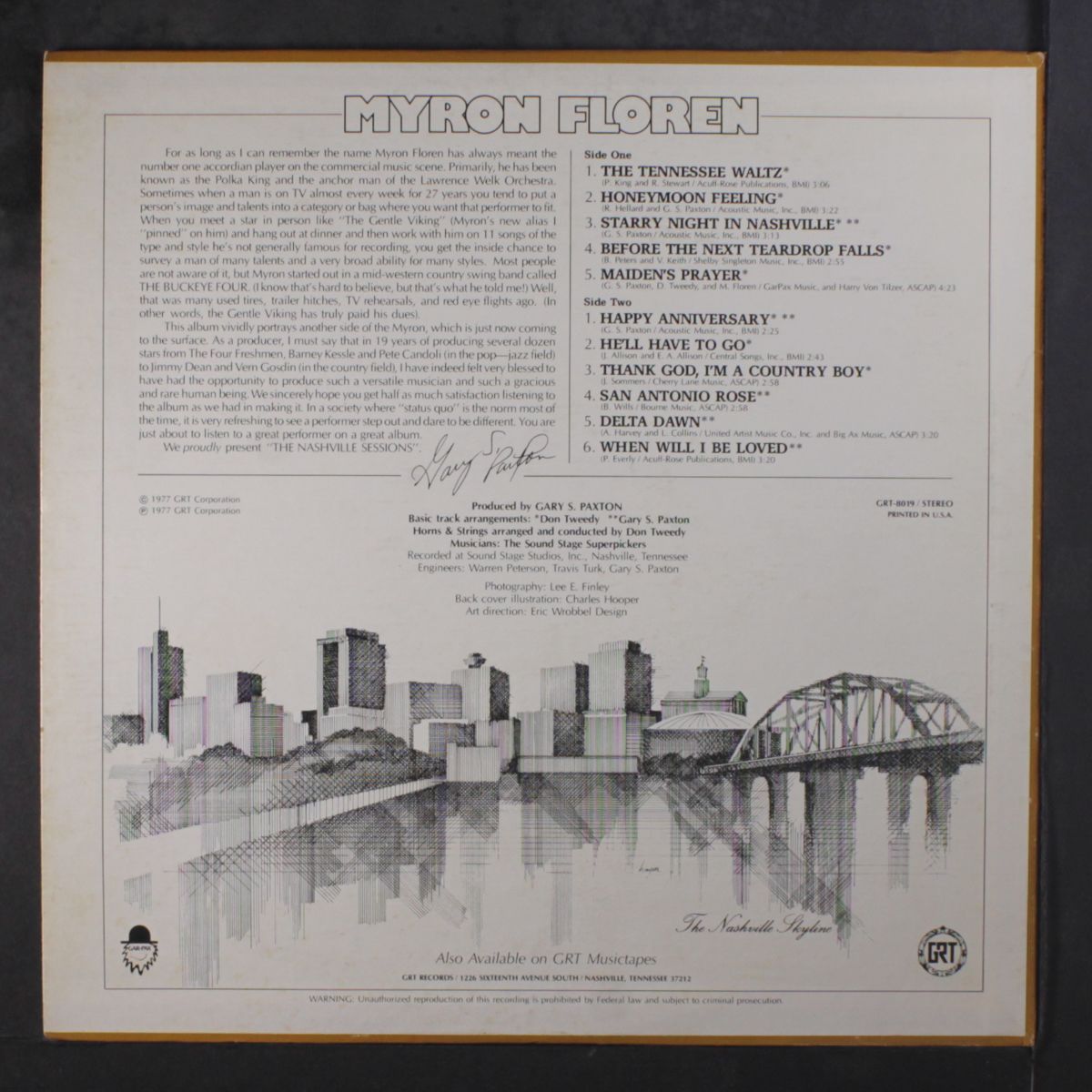 the nashville sessions by MYRON FLOREN