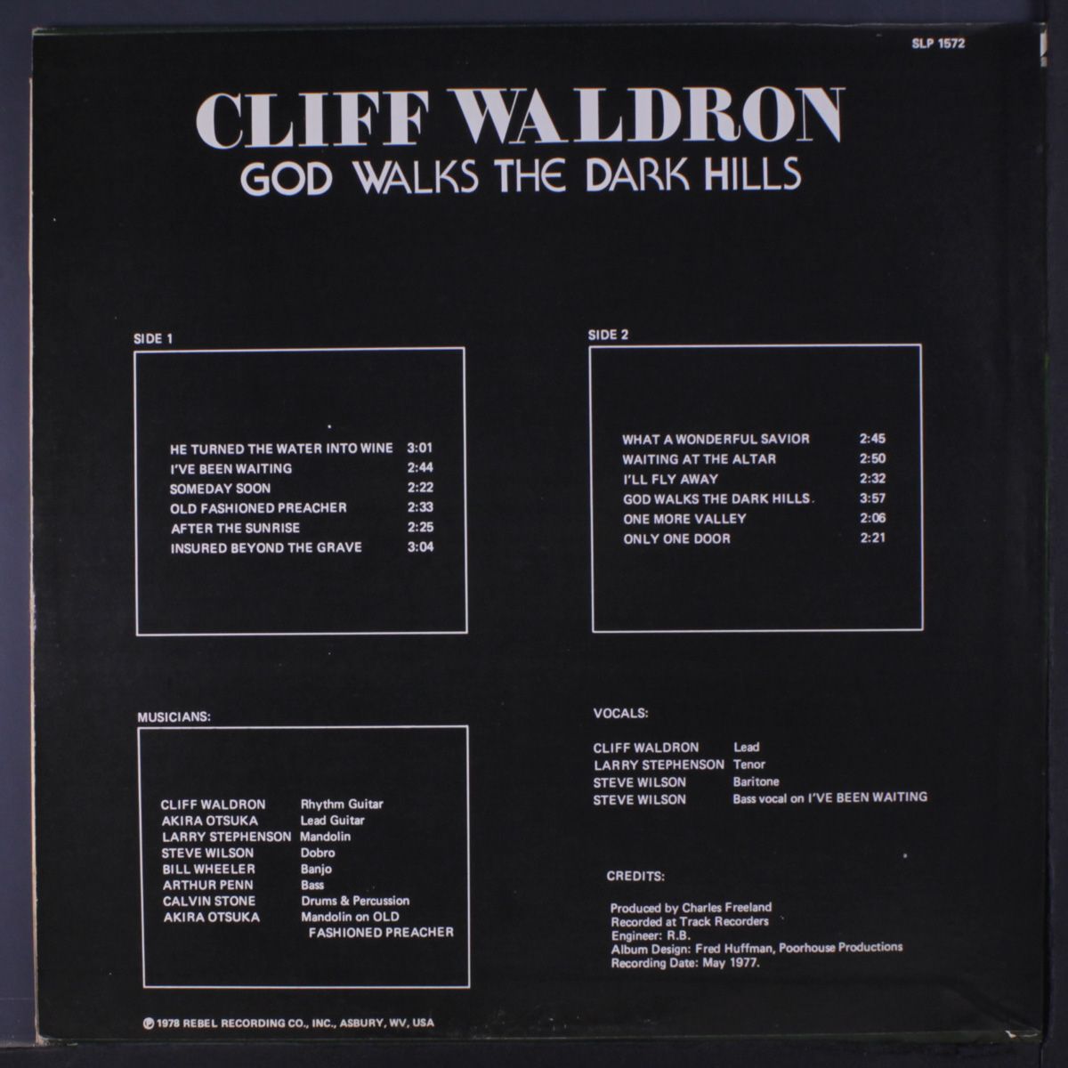 god walks the dark hills by CLIFF WALDRON