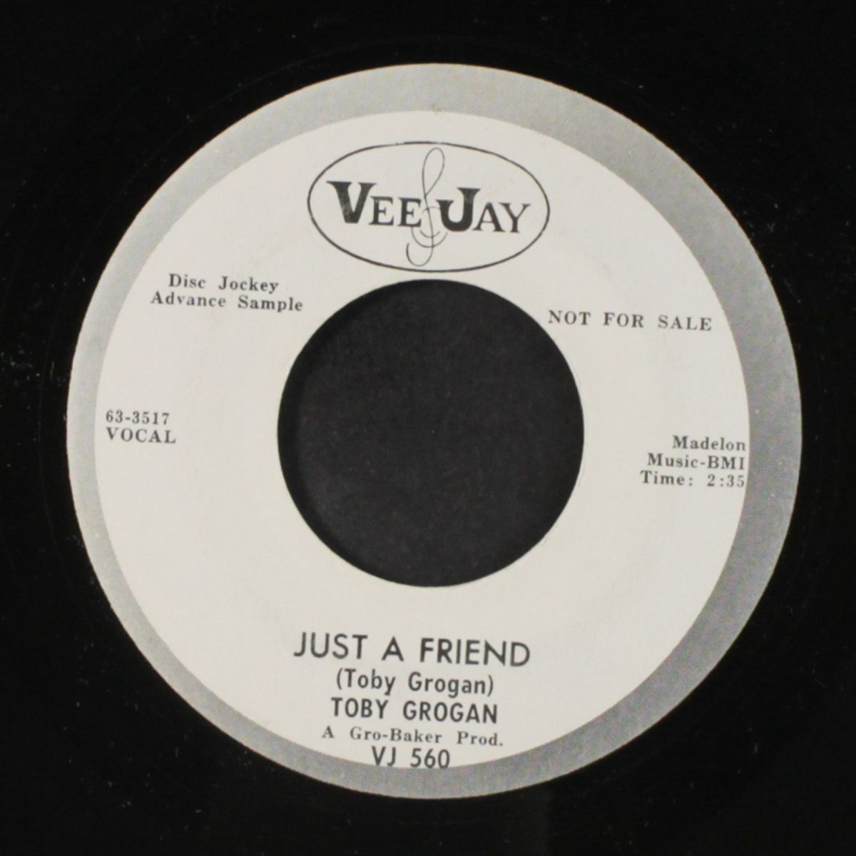 angel / just a friend by TOBY GROGAN