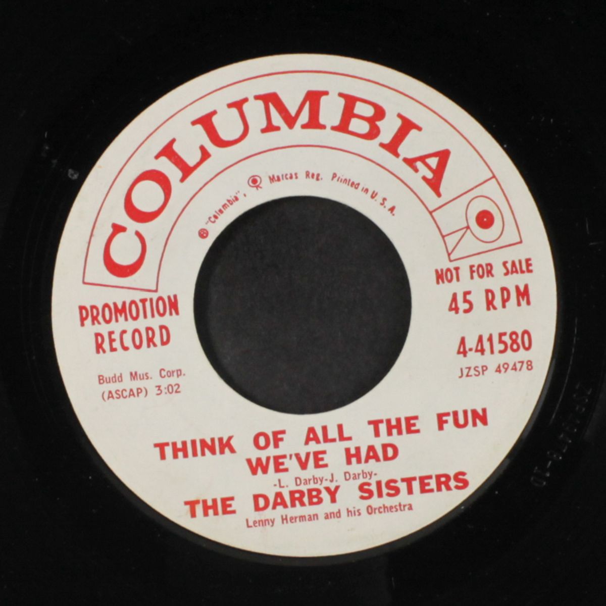 think of all the fun we've had / why did you go? by DARBY SISTERS