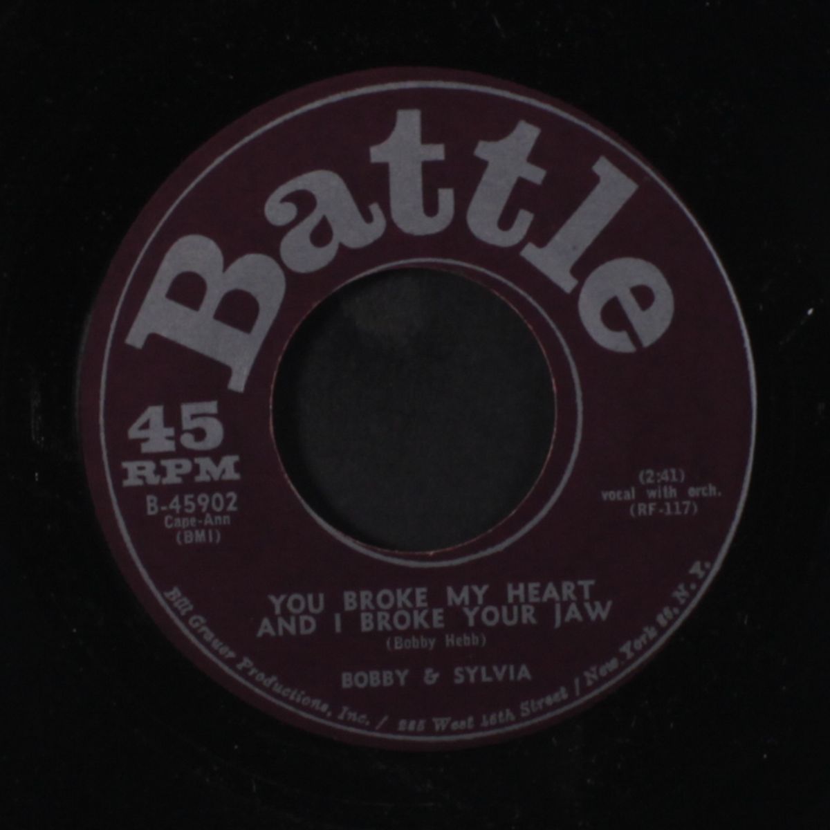 you broke my heart and i broke your jaw by BOBBY & SYLVIA