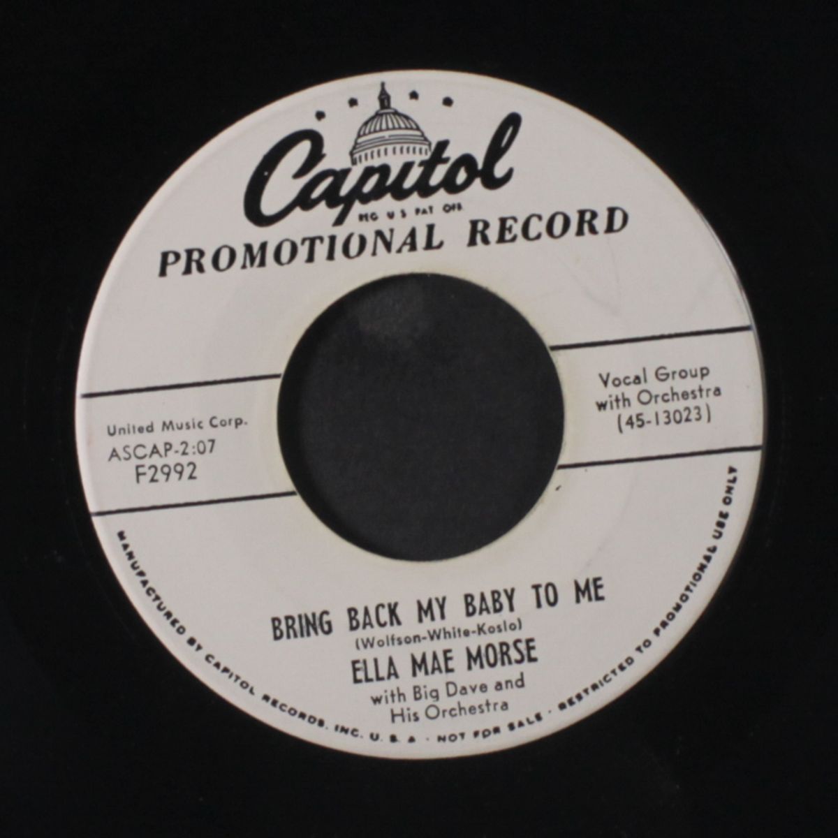 lovey dovey / bring back my baby to me by ELLA MAE MORSE