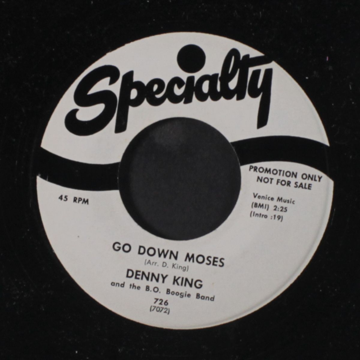 bessie mae / go down moses by DENNY KING