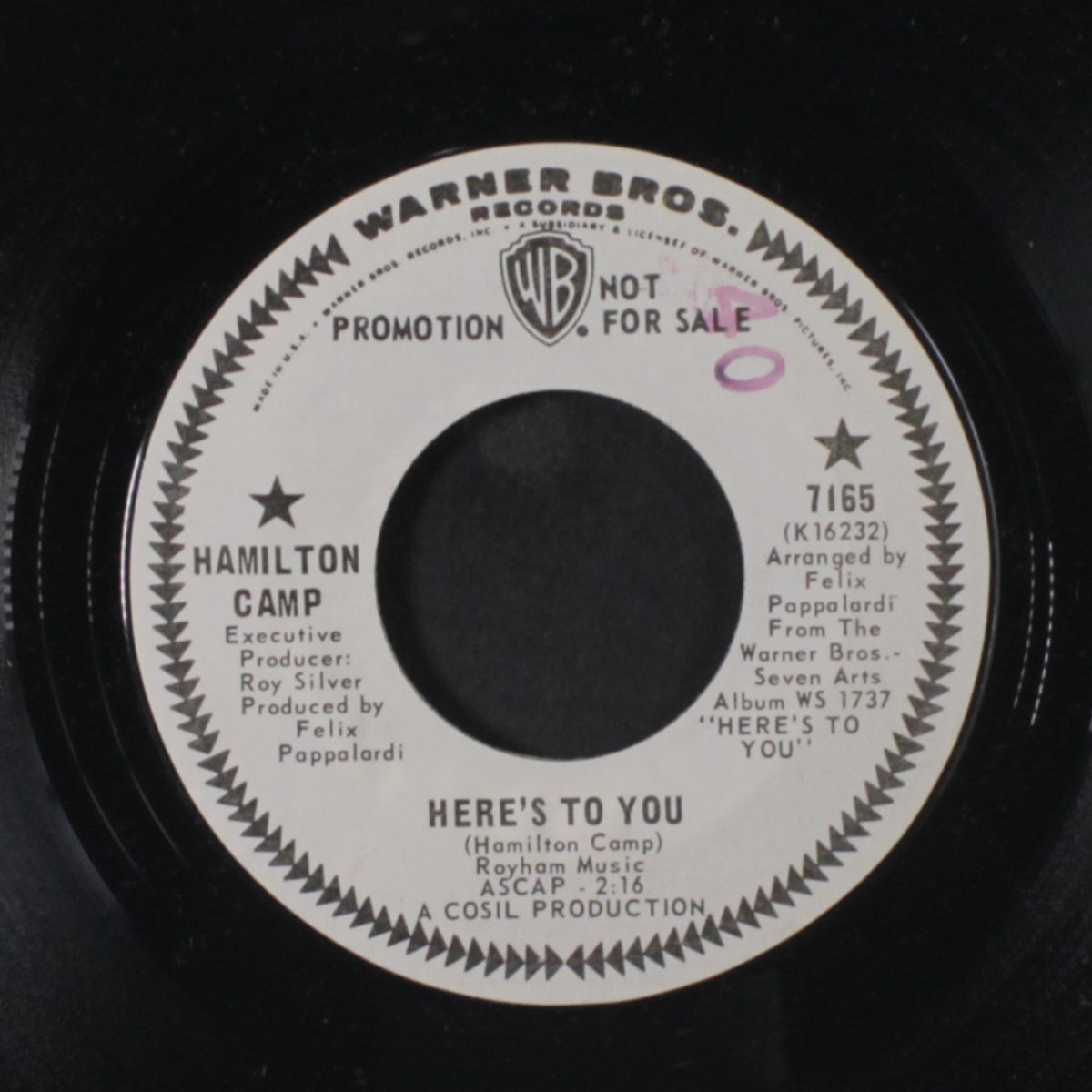 here's to you / leavin' anyhow by HAMILTON CAMP