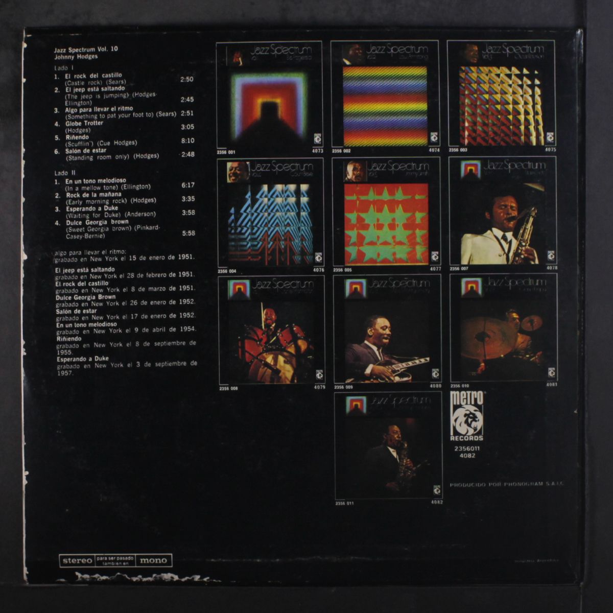 jazz spectrum vol. 10 by JOHNNY HODGES